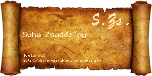 Suha Zsadány névjegykártya
